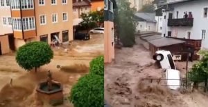 flooding in hallein austria