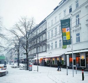 Snow in Vienna Yppenplatz January 2020