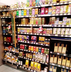 tea selection at DM Drogerie Mart in Vienna