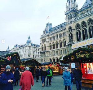 Christmas at vienna's rathaus market