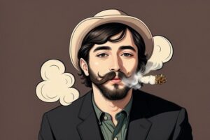 man smoking marijuana